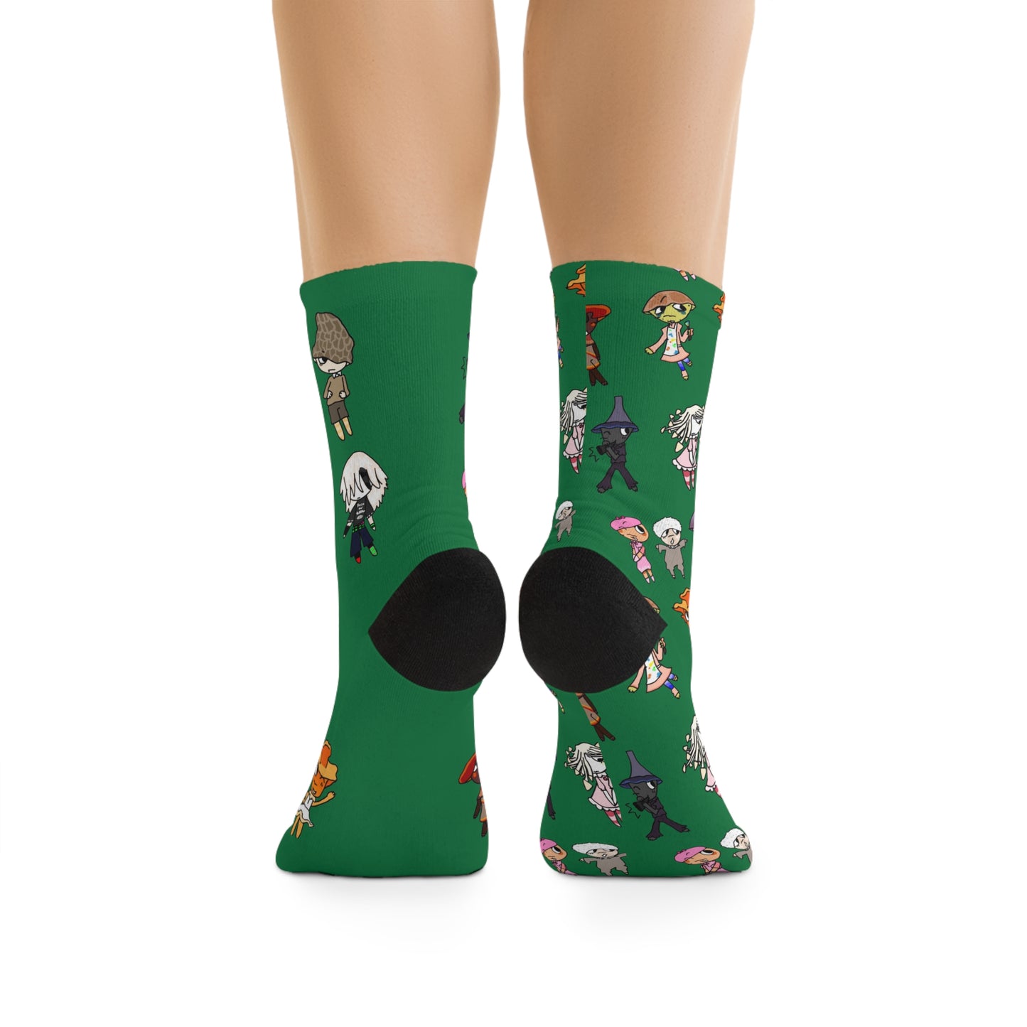 Whimsical Character Socks - Eco-Friendly Recycled Poly Socks for All Occasions