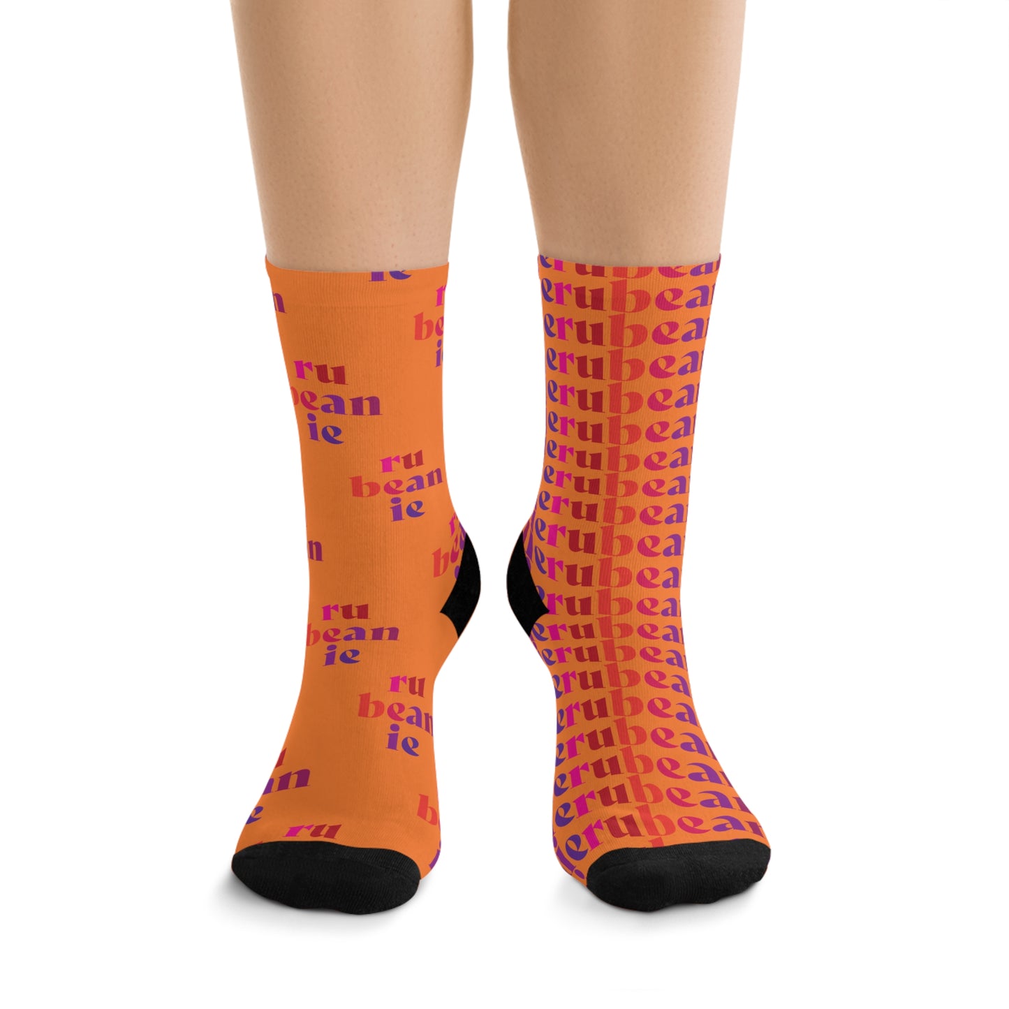 Fun and Eco-Friendly Recycled Poly Socks - 'ru bean ie' Design for Everyday Wear
