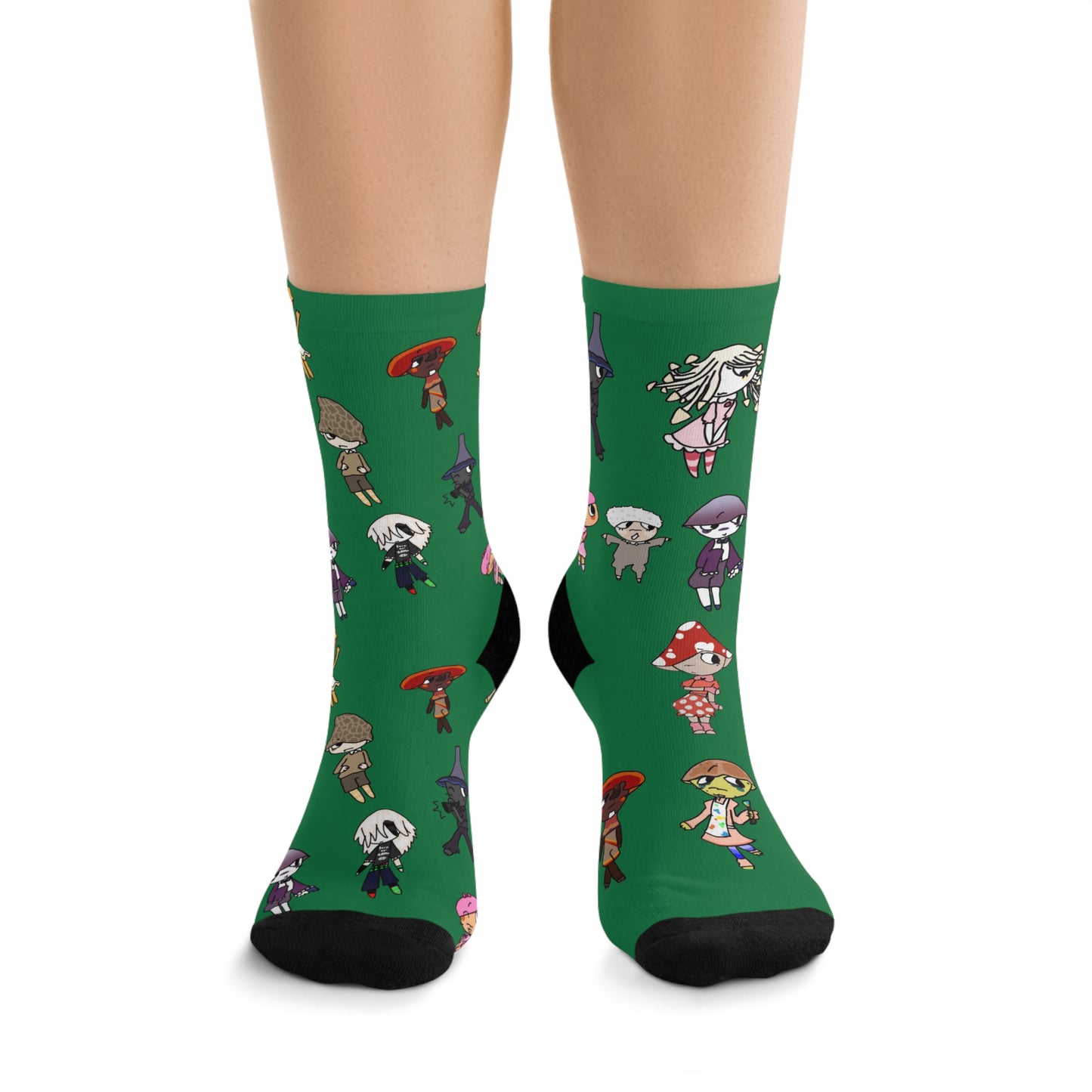 Whimsical Character Socks - Eco-Friendly Recycled Poly Socks for All Occasions
