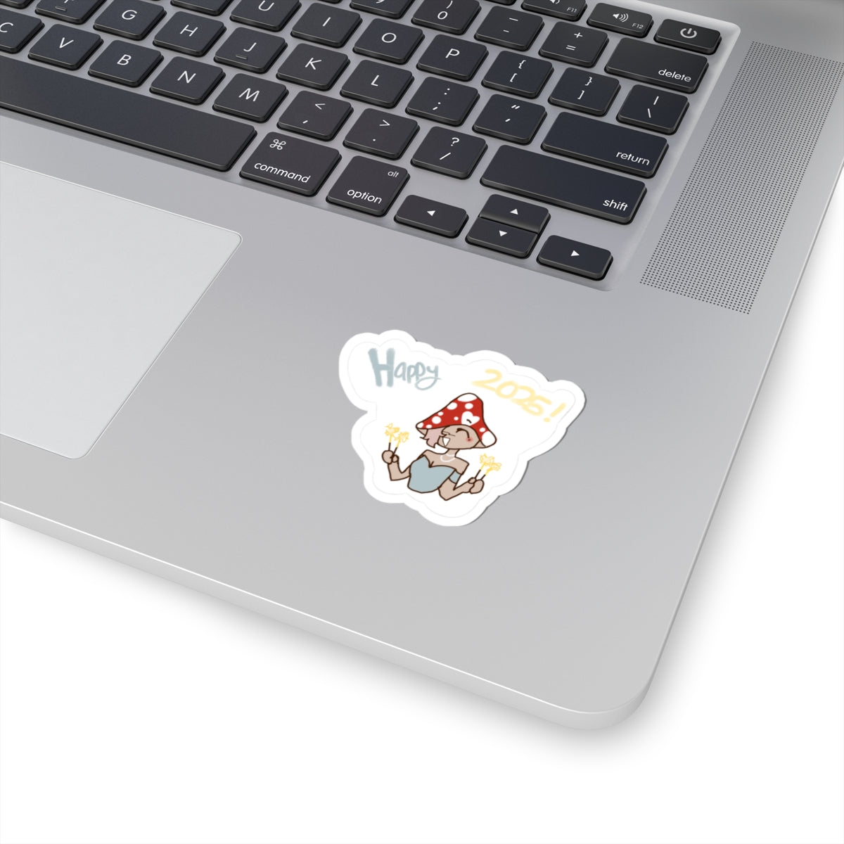 Happy 2026 Mushroom Kiss-Cut Stickers - Fun Planning & Celebration Stickers